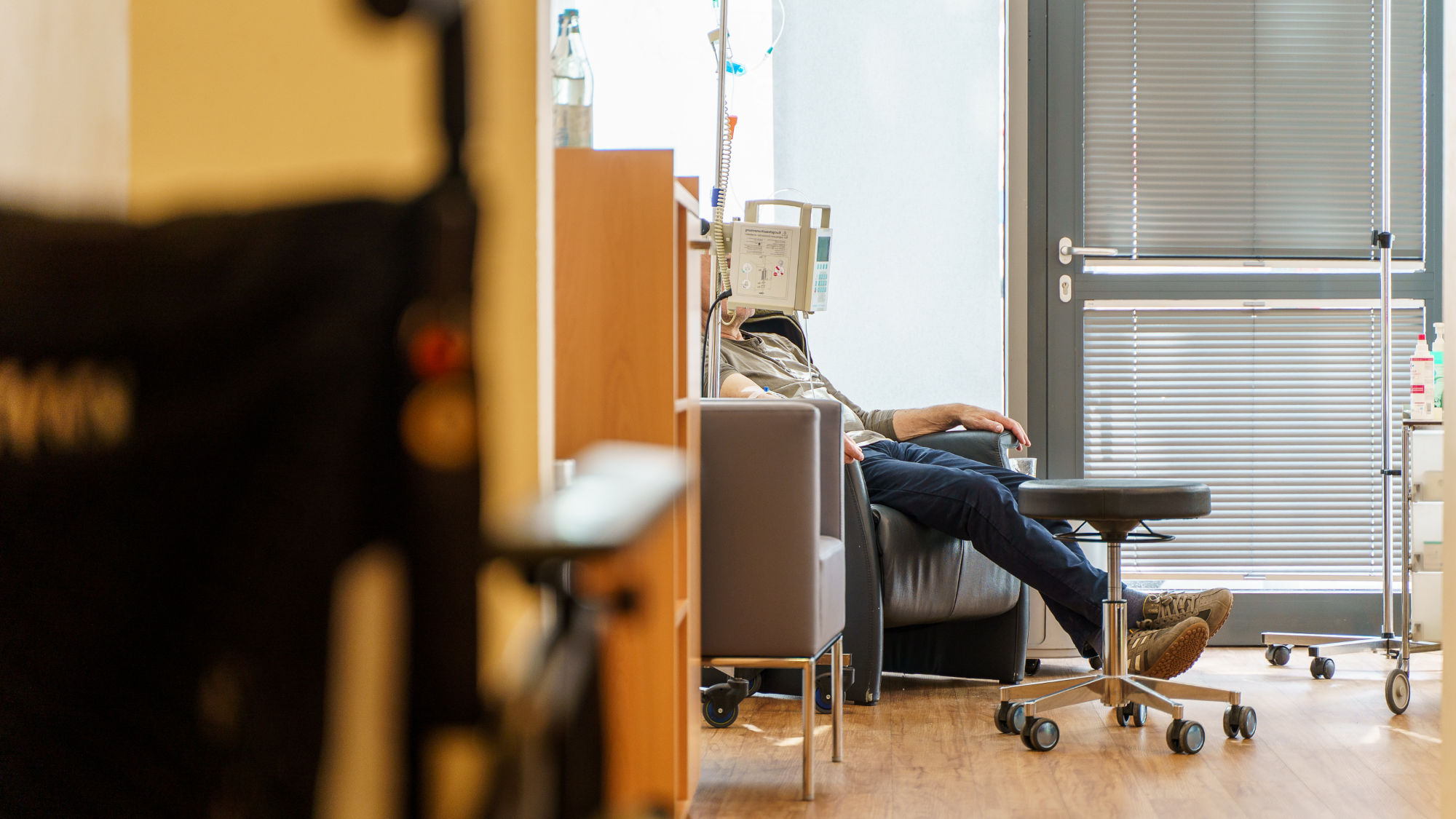 Ambulante Behandlung eines Patienten im Hämato-Onkologischen Zentrum am Clemenshospital.